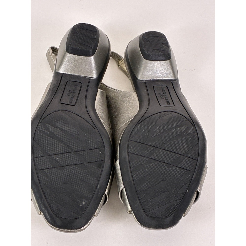 Anne Klein Aklovesome Pewter Metallic Sling Back Shoes iflex Size 7M Comfort - Picture 12 of 15